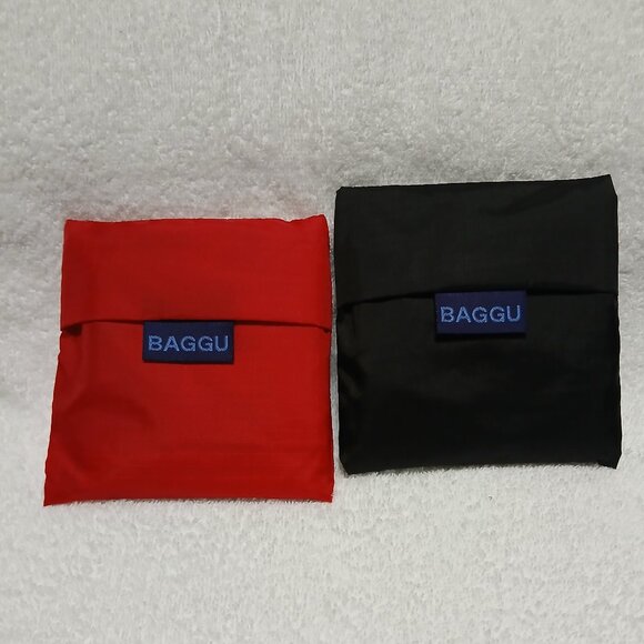 BAGGU Handbags - New BAGGU Reusable Bags in Black and Red -- SET OF 2